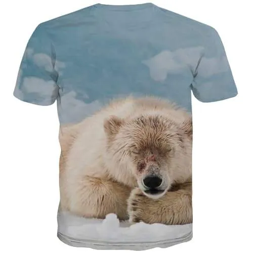 Russia T shirts Men Bear Tshirt Anime Animal T shirts Funny Hip Hop T-shirts Graphic Punk Rock Shirt Print Short Sleeve Fashion