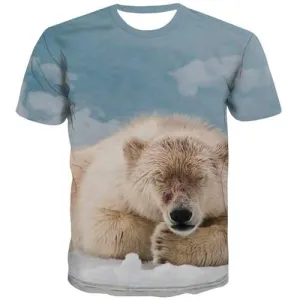 Russia T shirts Men Bear Tshirt Anime Animal T shirts Funny Hip Hop T-shirts Graphic Punk Rock Shirt Print Short Sleeve Fashion