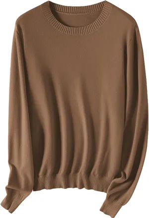 SANGTREE Women's Crewneck Soft Knit Pullover Sweater