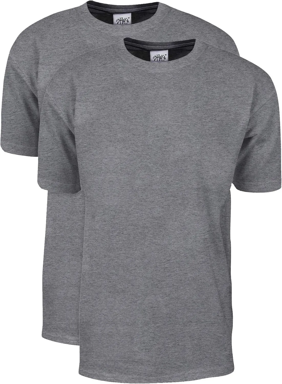Shaka Wear Men's T Shirt  2 Pack 7 oz Max Heavyweight Cotton Short Sleeve Crewneck Tee Top Tshirts Regular Big Size S-7XL
