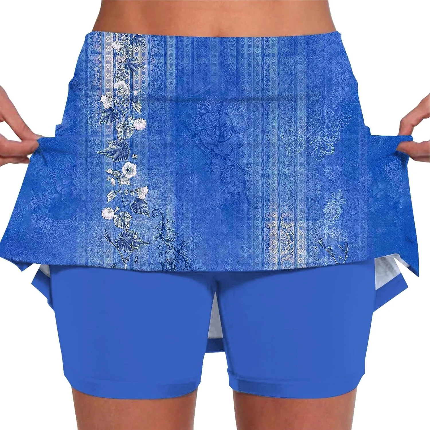 Skorts for Women 2025 Summer Tummy Control Solid Short Athletic Golf High Waist Active Basic Plus Size Clothes