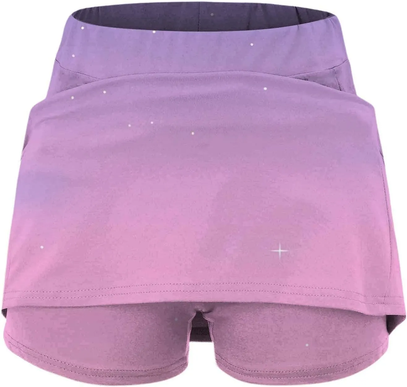 Skorts for Women Dressy Tie Dye High Waisted Tummy Control Tennis Skirt Built in Shorts Running Skirts with Pockets