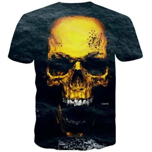 Skull T shirts Men Metal Tshirts Casual Street Tshirt Printed Hip Hop T-shirts 3d Gothic Tshirts Cool Short Sleeve T shirts