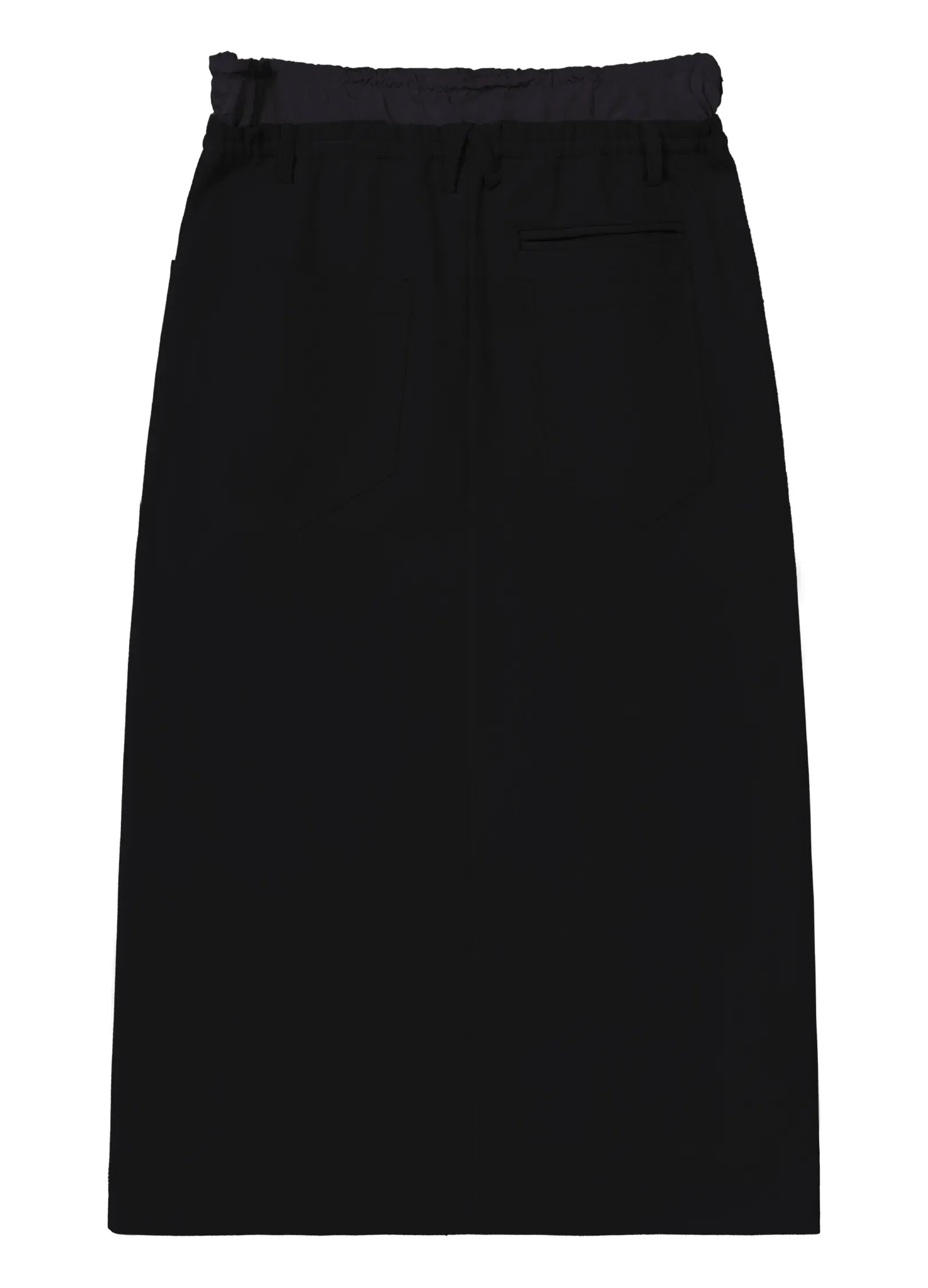 Slit Patchwork Midi Skirt