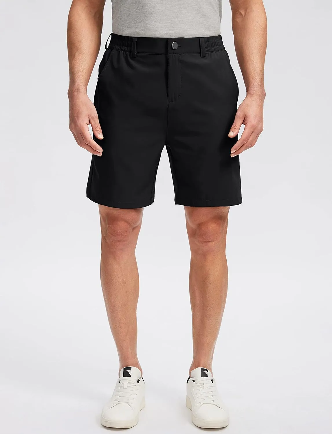 Soothfeel Men's Golf Shorts with 5 Pockets 7 Inch Stretch Lightweight Quick Dry Hiking Casual Work Dress Shorts for Men
