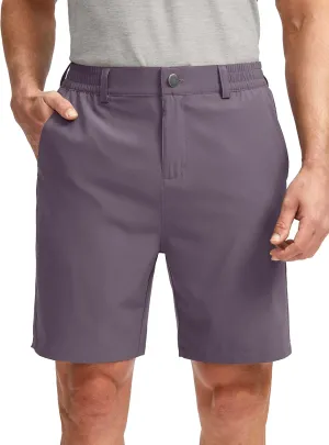 Soothfeel Men's Golf Shorts with 5 Pockets 7 Inch Stretch Lightweight Quick Dry Hiking Casual Work Dress Shorts for Men