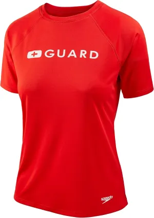 Speedo Women's Guard Uv Swim Shirt Short Sleeve Rashguard
