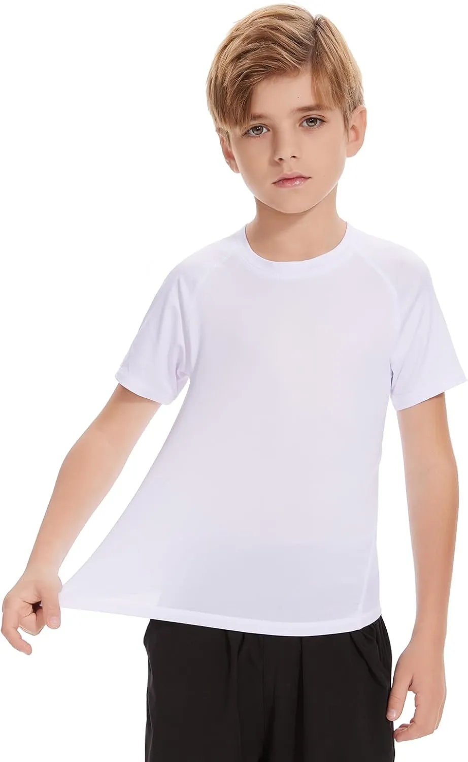 Star Vibe Boys Compression Shirt Short Sleeve Quick Dry Athletic Shirts Kids Sports Base Layer Performance Summer Tops
