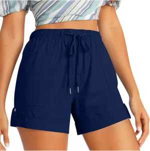 Summer Shorts for Women Plus Size Casual Elastic Waist Drawstring Short 5 Inch Inseam Beach Vacation Outfits