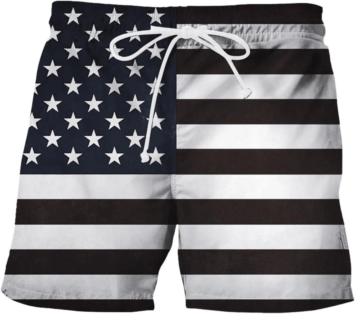 Swimsuit Men Scenery National Flag Digital Print Drawstring with Elastic Waist Casual His and Hers Matching Outfits