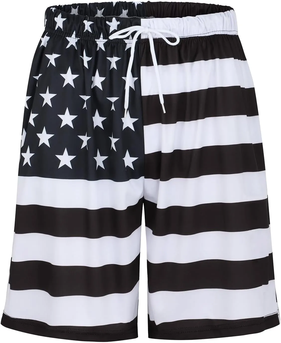 Swimsuit Men Scenery National Flag Digital Print Drawstring with Elastic Waist Casual His and Hers Matching Outfits