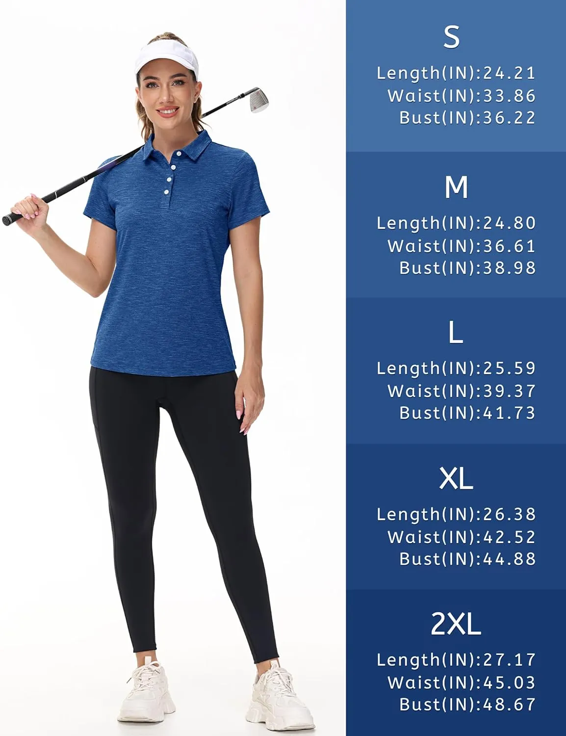 TACVASEN Polo Shirts for Women Short Sleeve Golf Shirts 4-Button Quick Dry Workout Tops Collared for Work Running Tennis