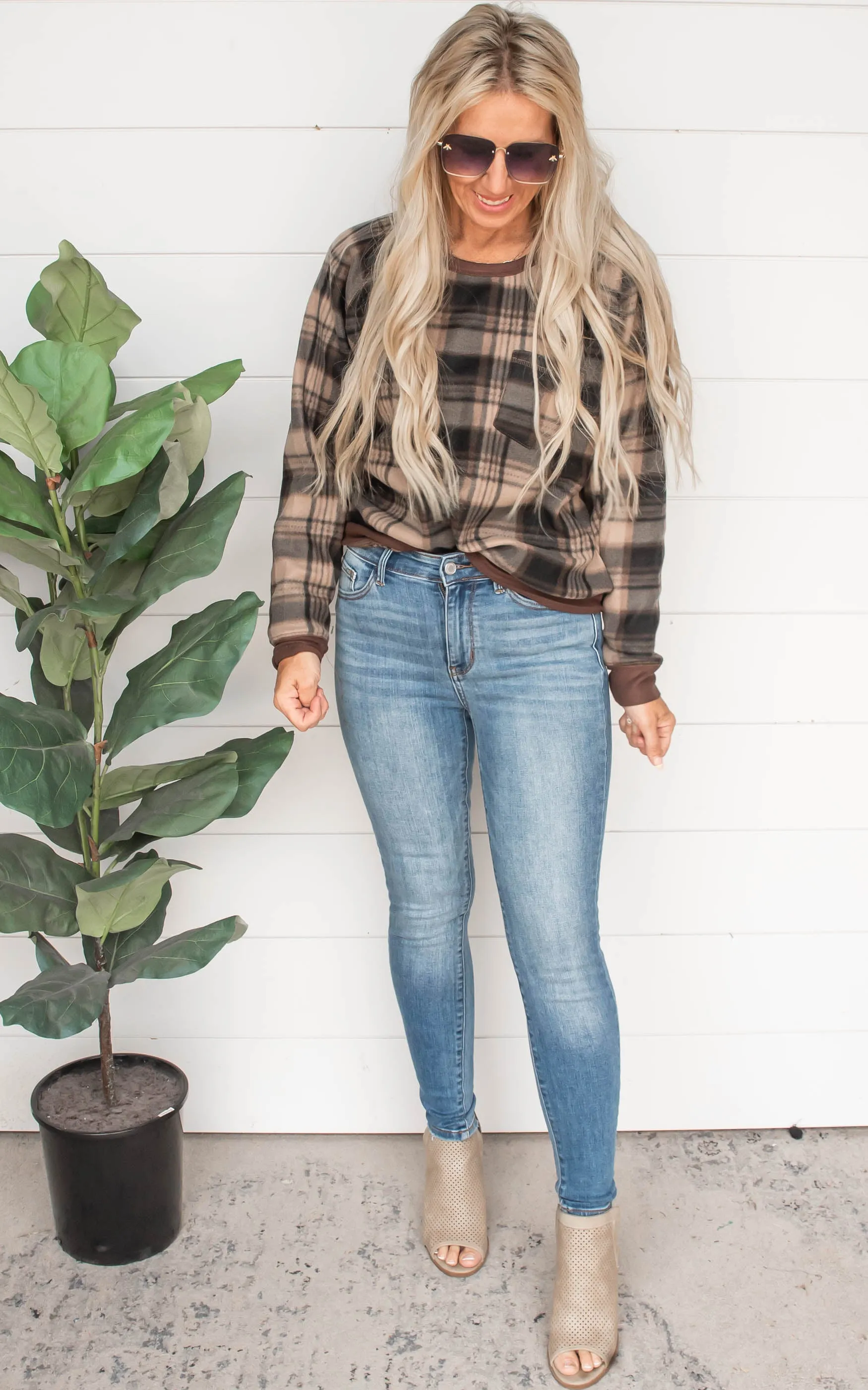 Take Notes Plaid College Sweatshirt