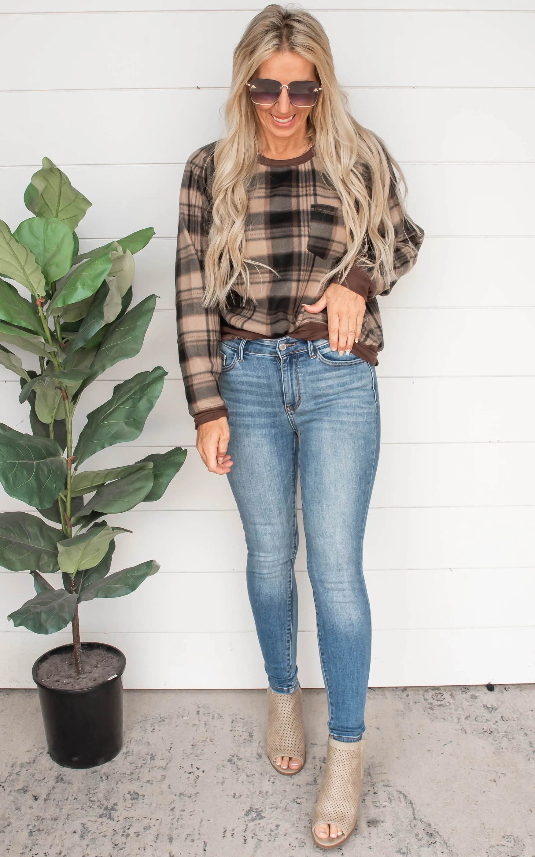 Take Notes Plaid College Sweatshirt