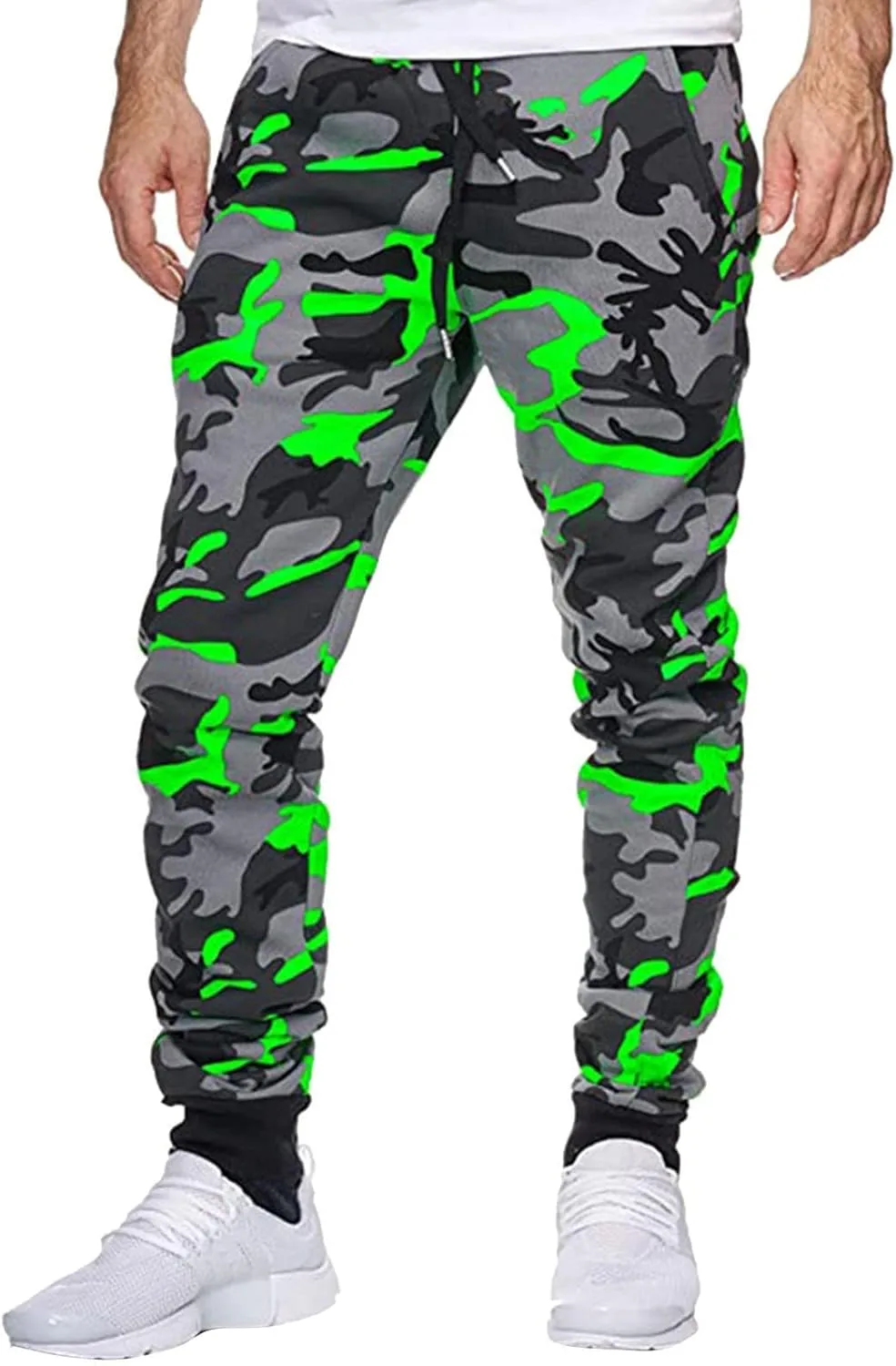 Tapered Joggers for Men Mens Autumn and Winter High Street Fashion Leisure Loose Sports Running Solid Stretch