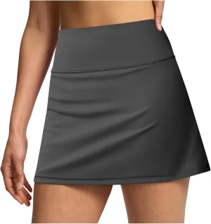 Tennis Skirts for Women High Waisted Athletic Workout Skort Summer Flowy Lightweight Tennis Golf Skirt with Pockets 5 Dollar Items A15Black, XL