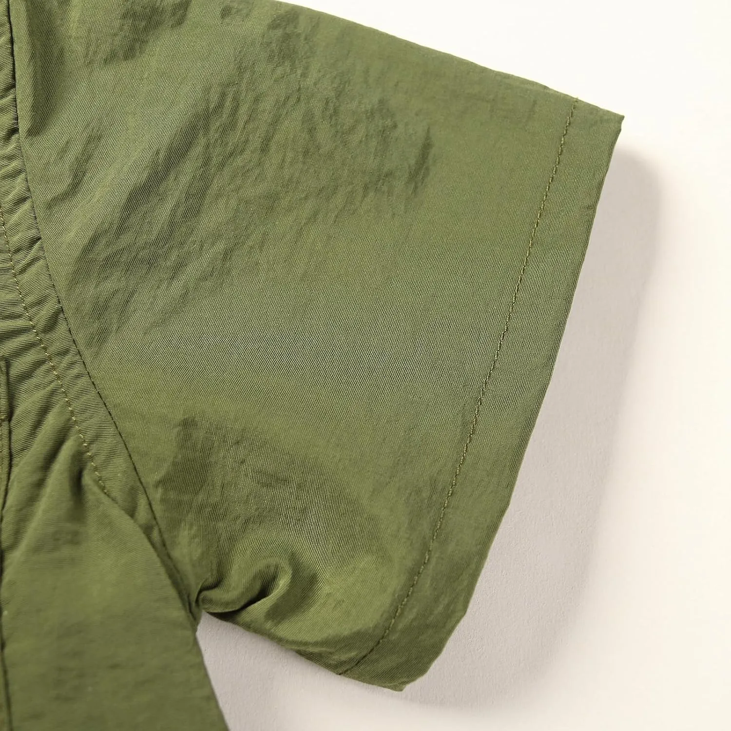 Toddler&Boys Shorts Sleeve Button Down Casual Shirts Quick Dry Solid Summer Outdoor Beach Tops