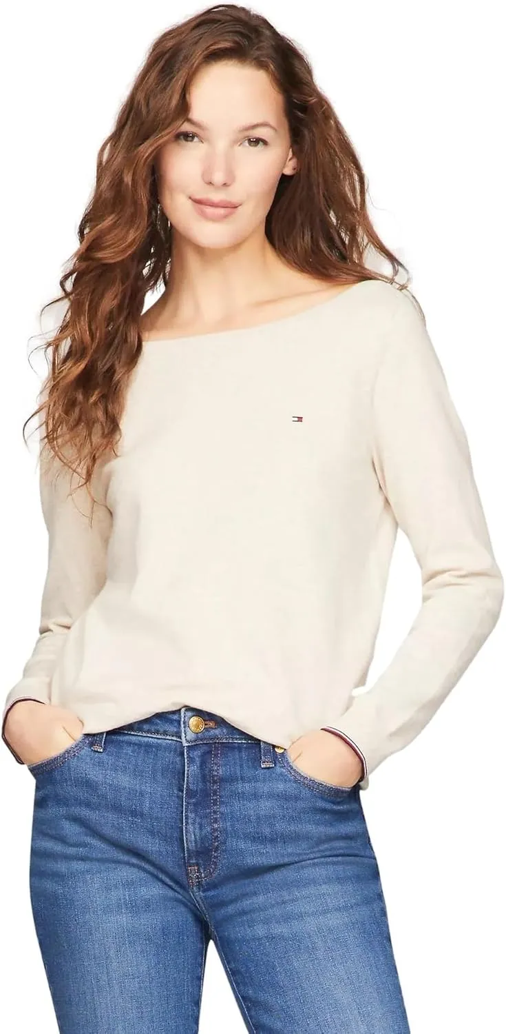 Tommy Hilfiger Cable Boatneck Everyday Sweater Women's