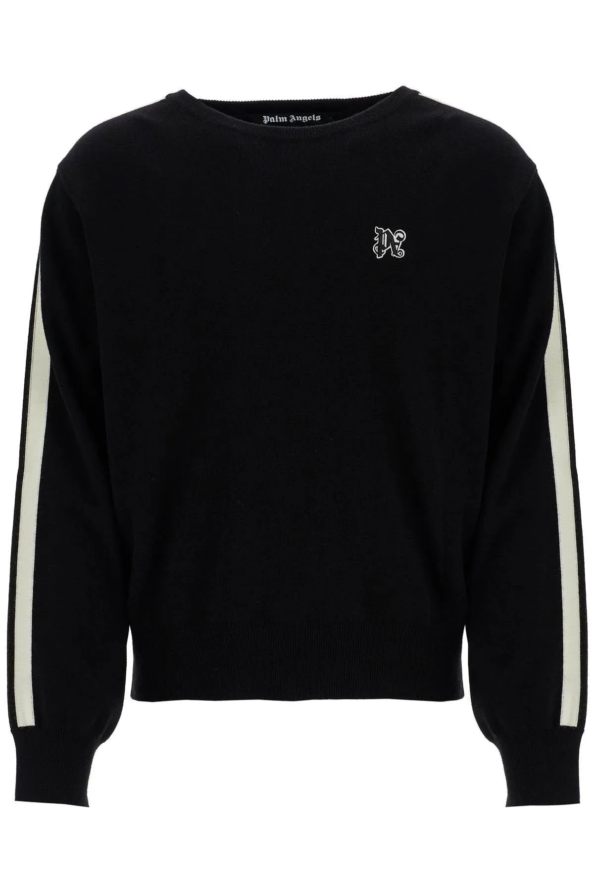 TRACK BAND PULLOVER SWEATER WITH