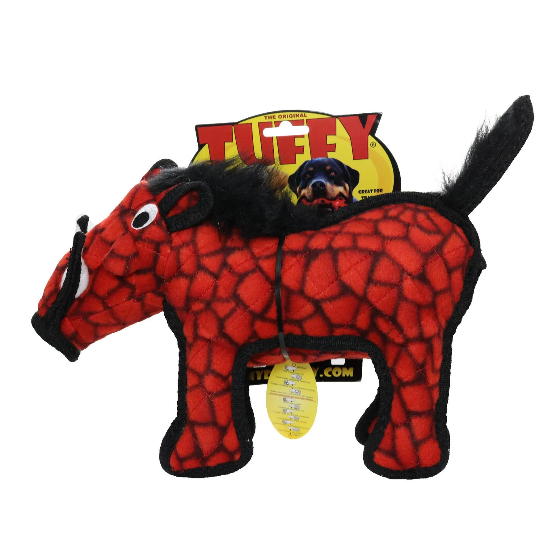Tuffy Dog Toys - VIP Products - Tuffy Desert Warthog - Red, Tough, Durable Dog Toy