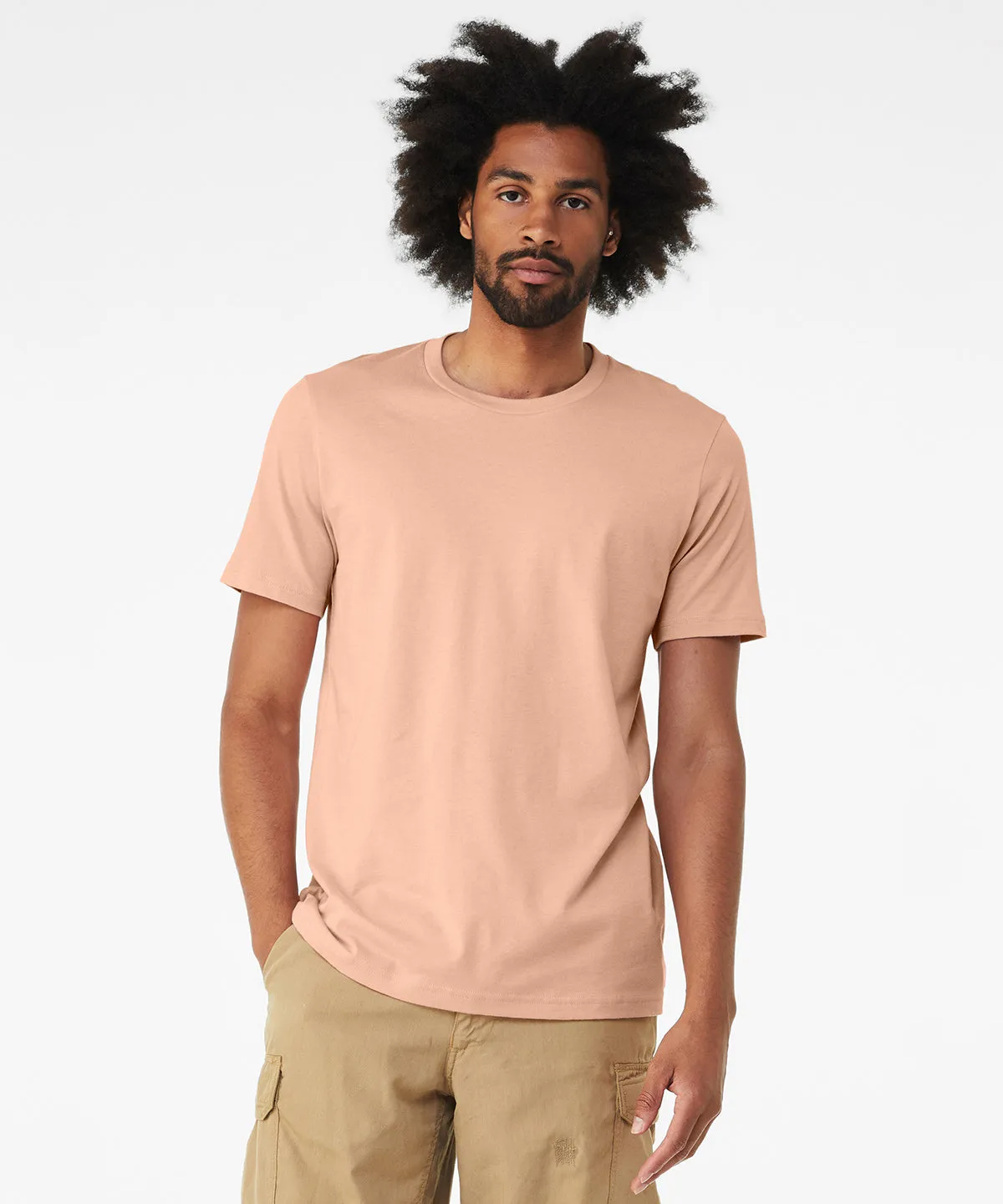 Unisex heather CVC short sleeve t-shirt | Heather Columbia Blue