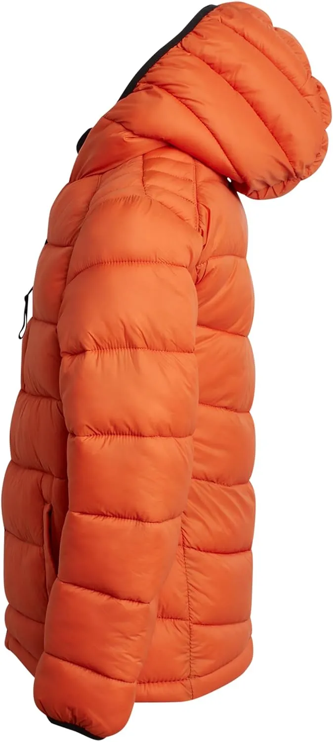 URBAN REPUBLIC Boys Foldable Hooded Jacket  Insulated Weather Resistant Bubble Puffer Windbreaker Coat for Boys Sizes 4-20