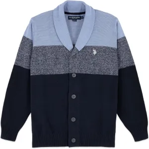 U.S. Polo Men's Colorblock Shawl Cardigan Sweater