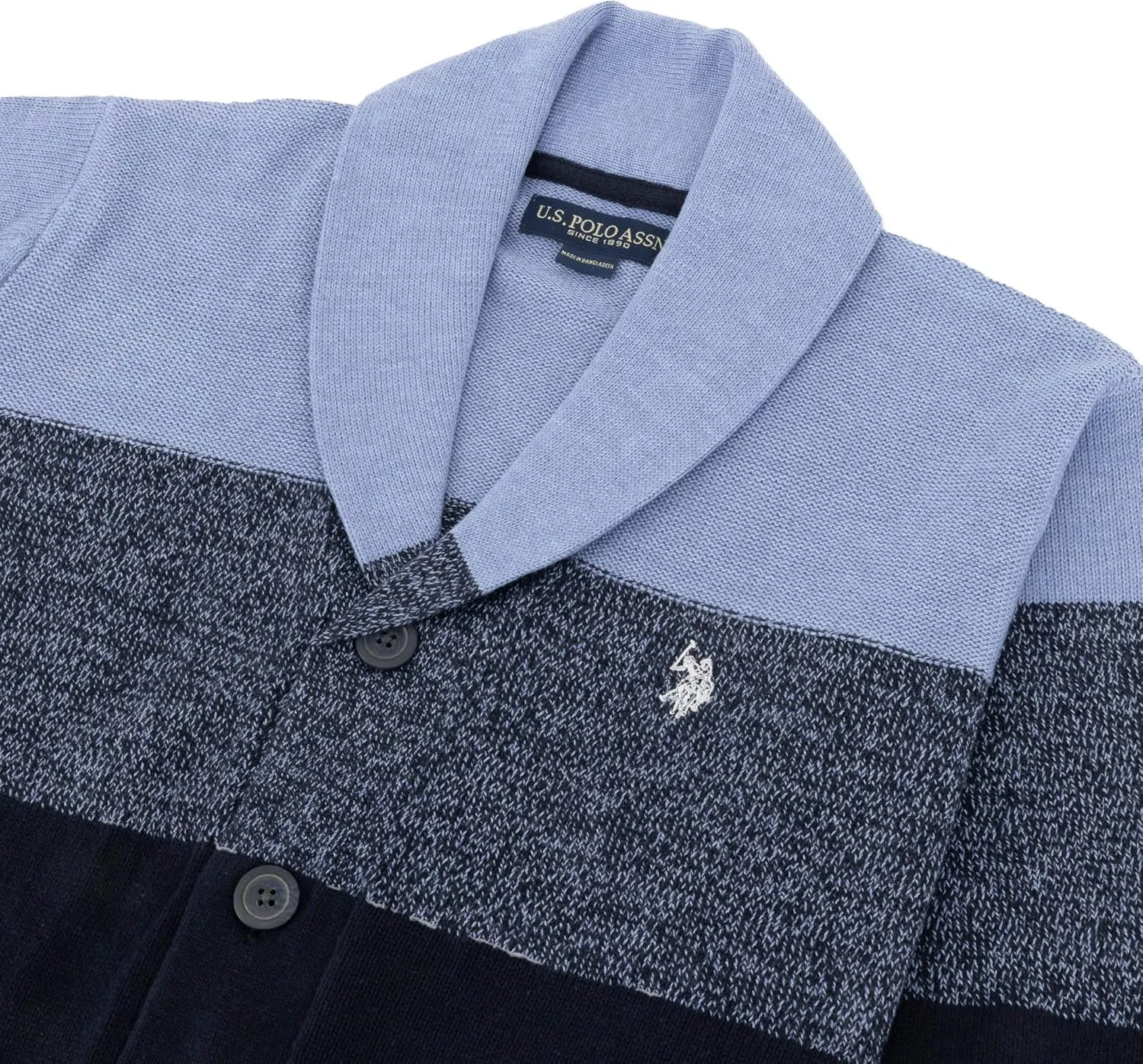 U.S. Polo Men's Colorblock Shawl Cardigan Sweater