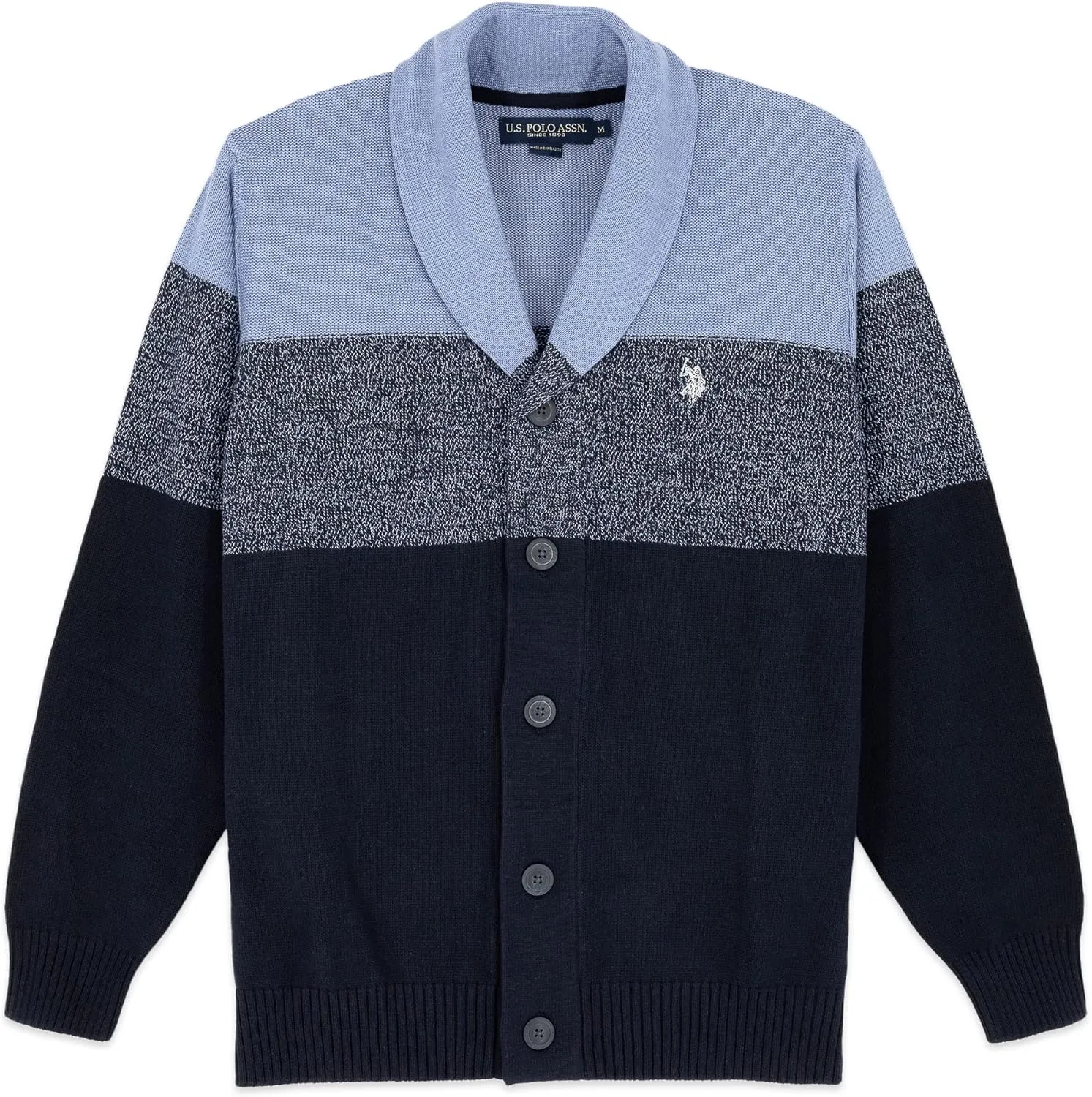 U.S. Polo Men's Colorblock Shawl Cardigan Sweater