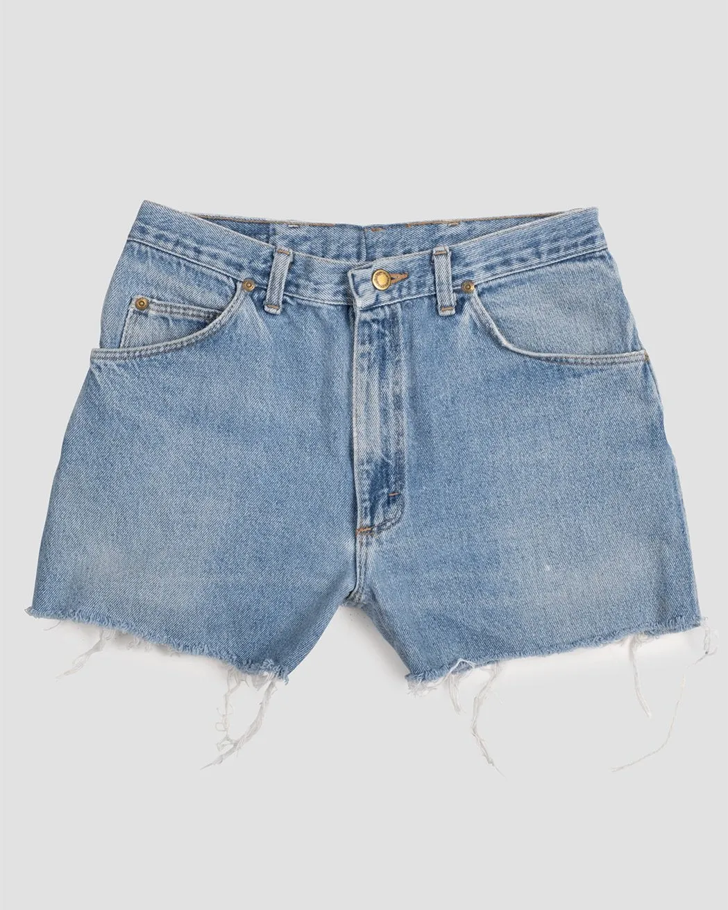 vintage light wash denim short