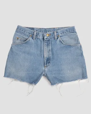 vintage light wash denim short