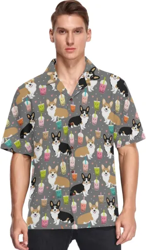 visesunny Novelty Mens Hawaiian Shirts Casual Tropical Short Sleeve Button Down Shirt Summer Beach Shirts S-XXXL