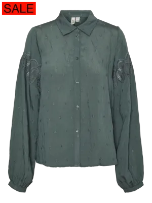 VMRACHEL L/S EMB. SHIRT WVN BTQ GA