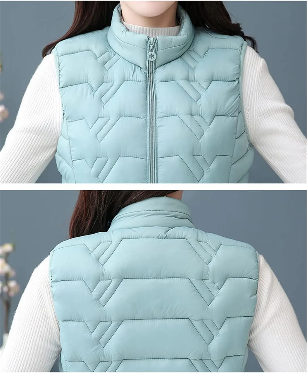 Woman Jacket Vest Autumn Winter Cotton Short Sleeveless Down Cotton-Padded Vest Plus Size Coat