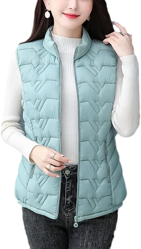Woman Jacket Vest Autumn Winter Cotton Short Sleeveless Down Cotton-Padded Vest Plus Size Coat