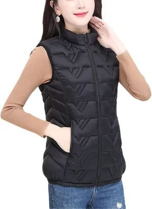 Woman Jacket Vest Autumn Winter Cotton Short Sleeveless Down Cotton-Padded Vest Plus Size Coat