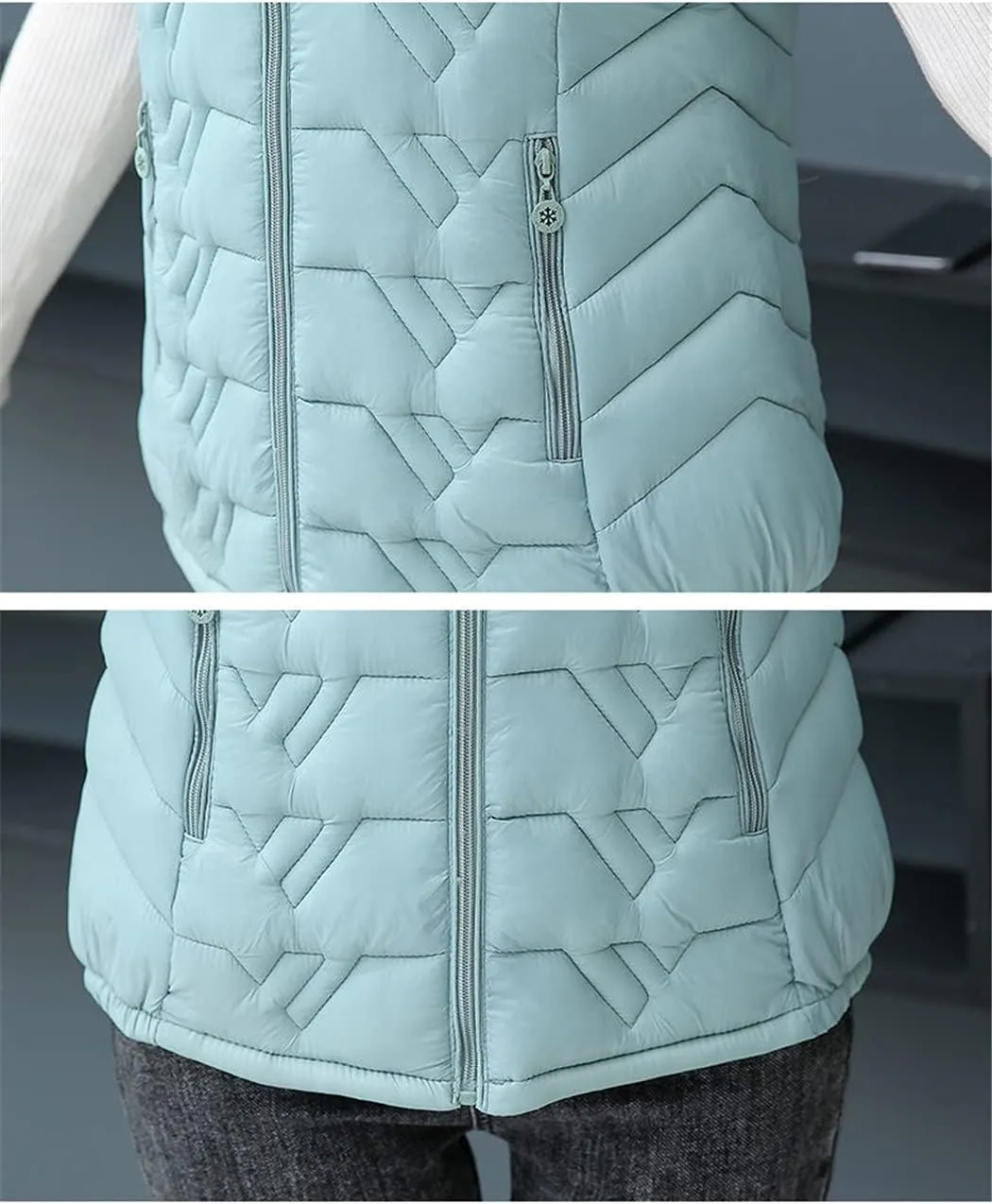 Woman Jacket Vest Autumn Winter Cotton Short Sleeveless Down Cotton-Padded Vest Plus Size Coat