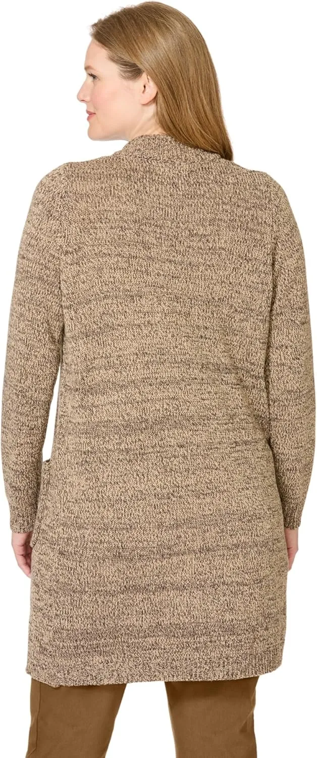 Woman Within Plus Size Marled Sweater Jacket