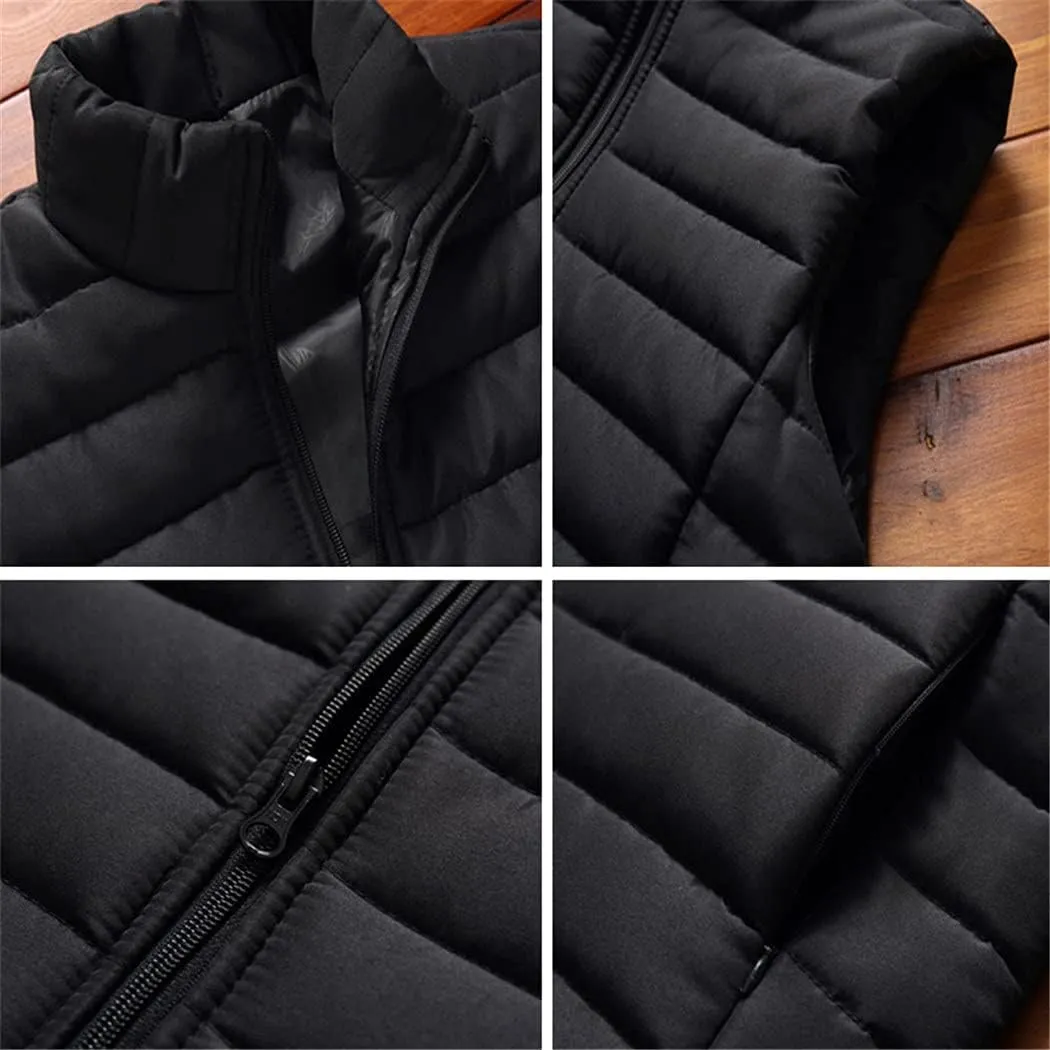 Women Light Jacket Sleeveless Vest Winter Female Cotton-Padded Vest Coats Stand Collar Thicken Waistcoats
