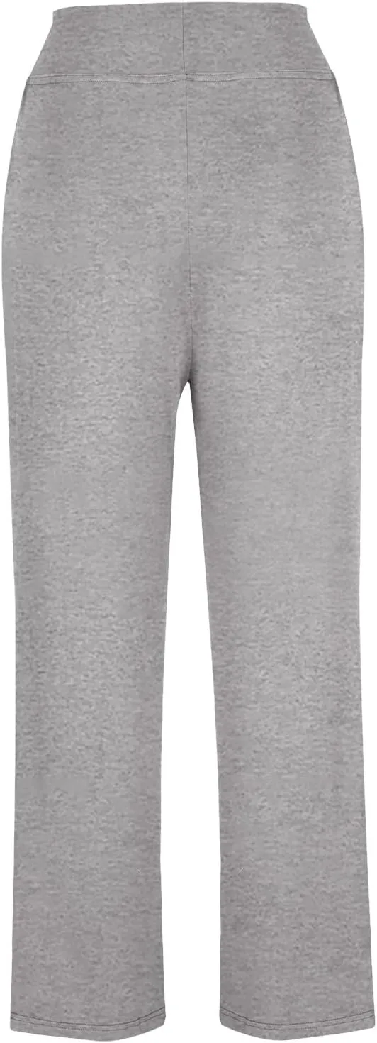 Women Plus Size Yoga Pants 2025 Casual Drawstring Elastic High Waist Wide Leg Workout Trousers Loose Palazzo Pants