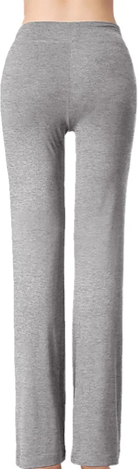 Women Plus Size Yoga Pants 2025 Casual Drawstring Elastic High Waist Wide Leg Workout Trousers Loose Palazzo Pants