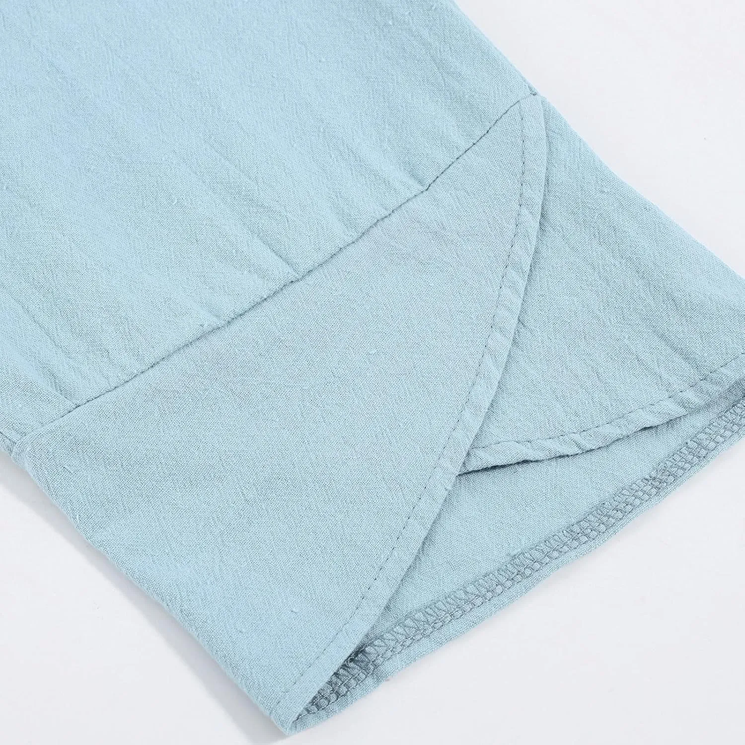 Women Summer Casual Cotton Linen Pants Loose High Waist Capris Lounge Trousers Wide Leg Cropped Pants for Casual