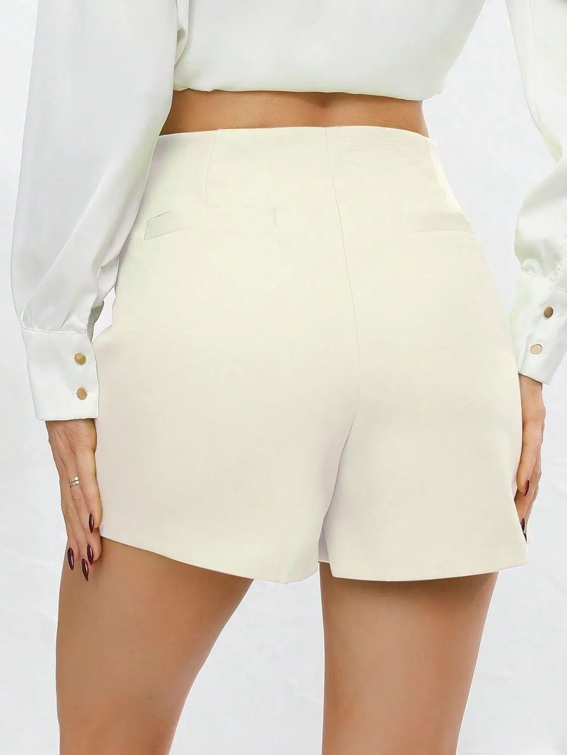 Women's 2025 Casual Plain Shorts High Waist Skort
