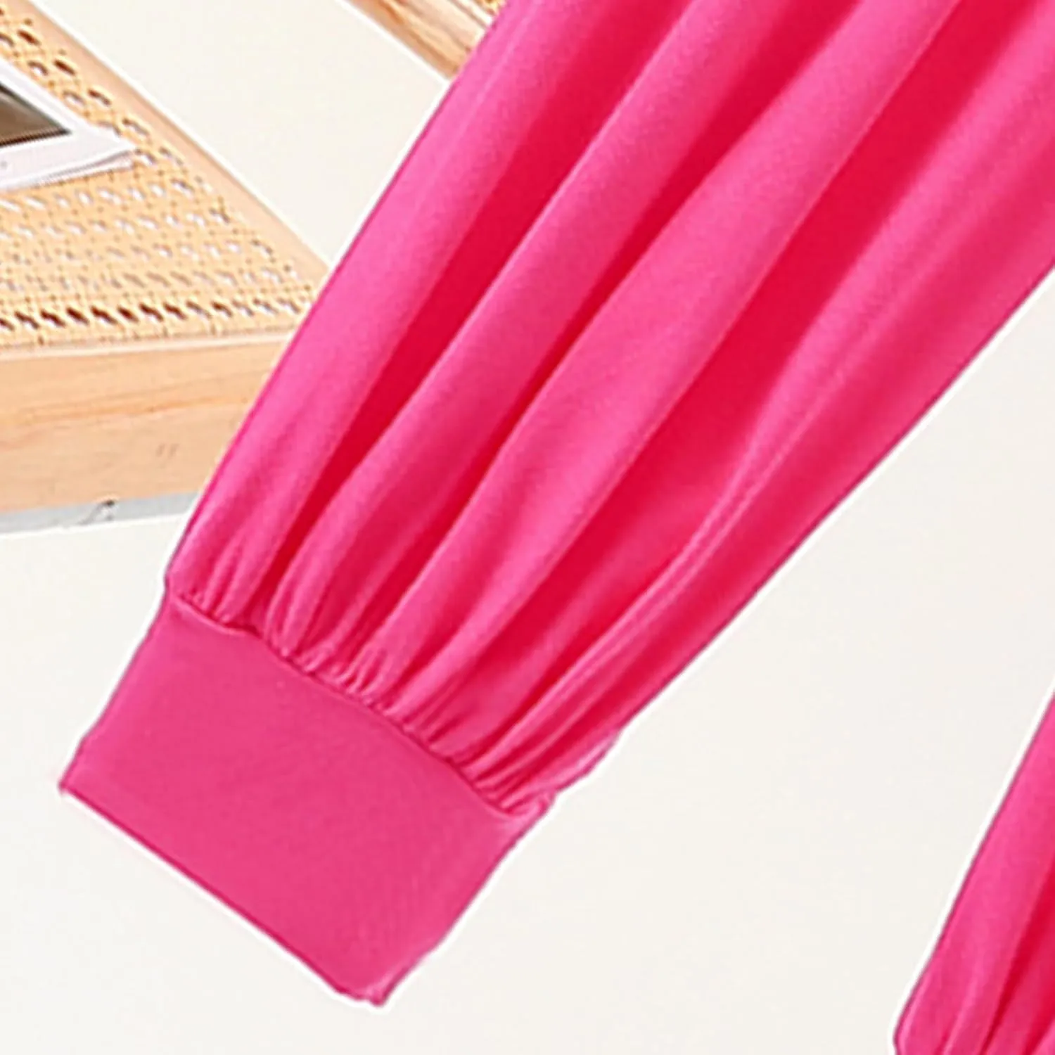Women's Casual Wide Leg Pants Elastic High Waist Lounge Pants Summer Lightweight Solid Color Baggy Comfy Yoga Trousers