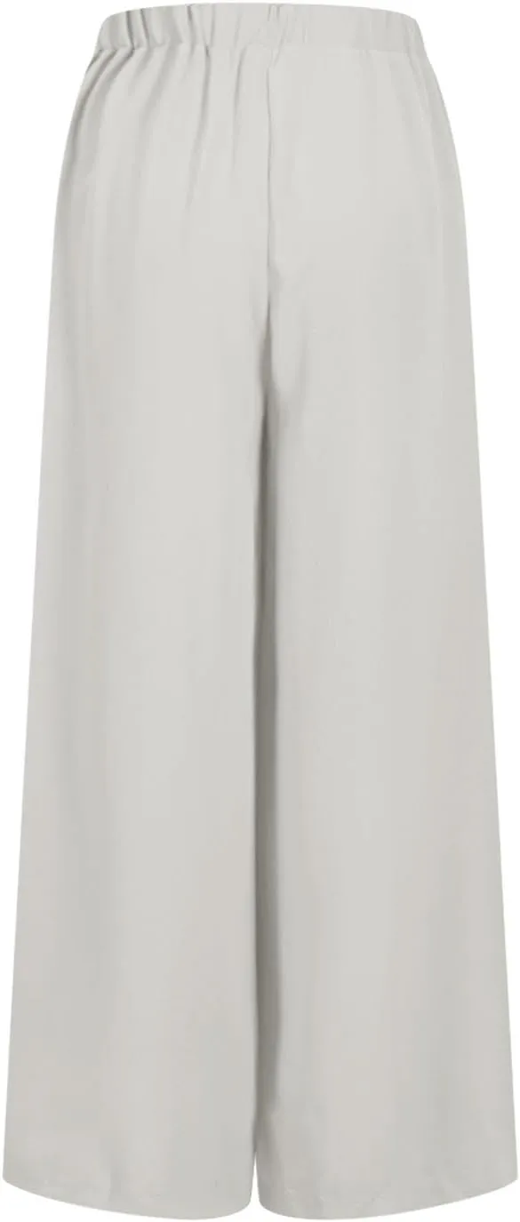 Womens Casual Wide Leg Pants Pleated High Elastic Waist Flowy Loose Beach Palazzo Pants Baggy Work Trousers Summer
