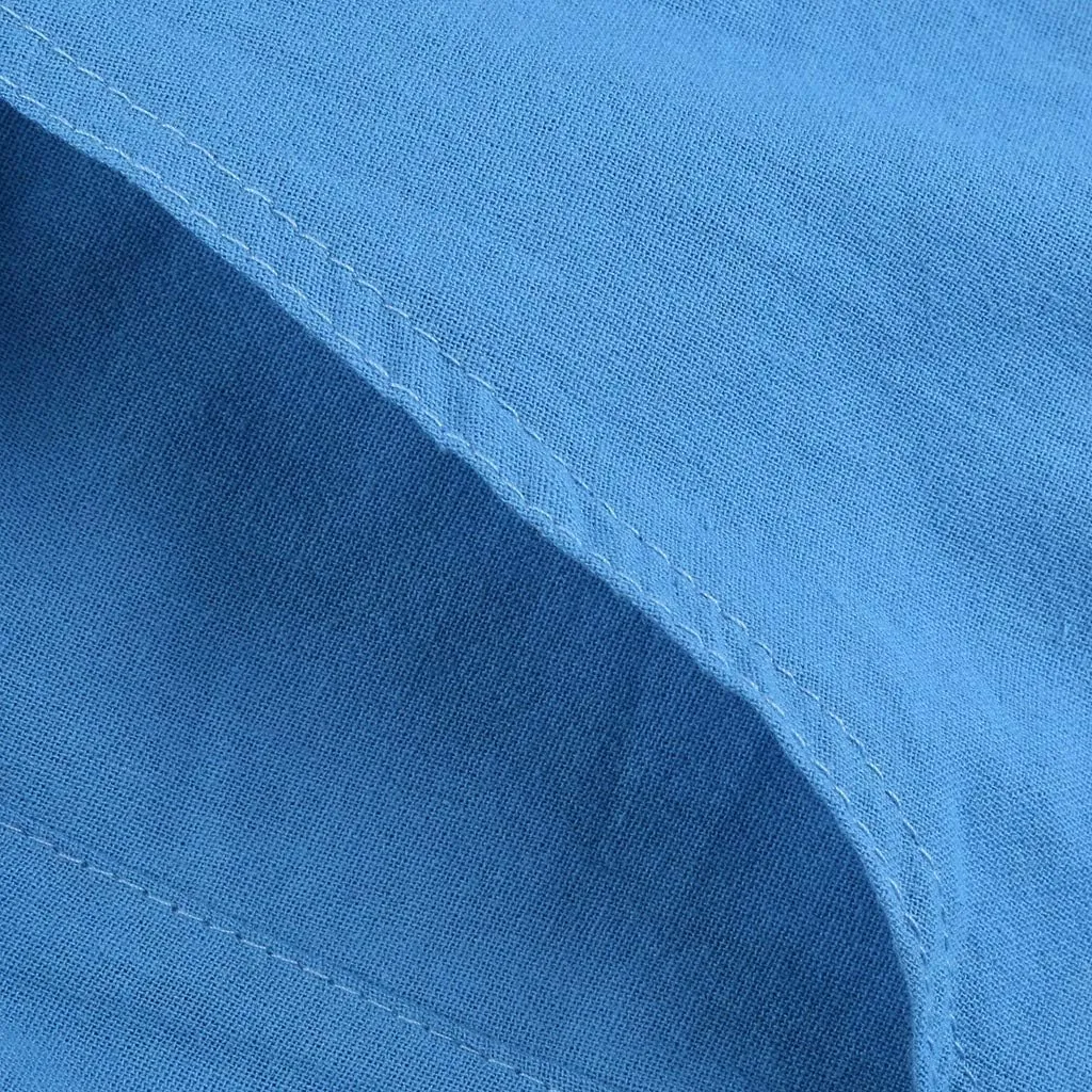 Womens Cotton Linen Palazzo Pants Summer Lightweight Drawstring Elastic Waist Casual Wide Leg Trousers with Pockets