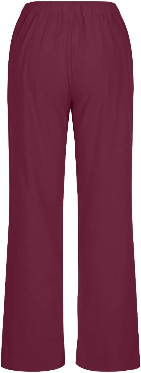 Women's Cotton Linen Pants Flowy Palazzo Pants Boho High Waist Wide Leg Trousers Summer Beach Vacation Outfits 2025