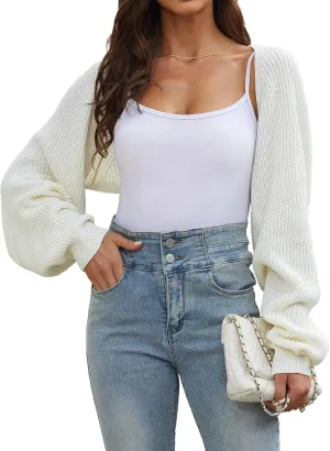 Women's Cropped Cardigan Bolero Shrug Sweater 2025