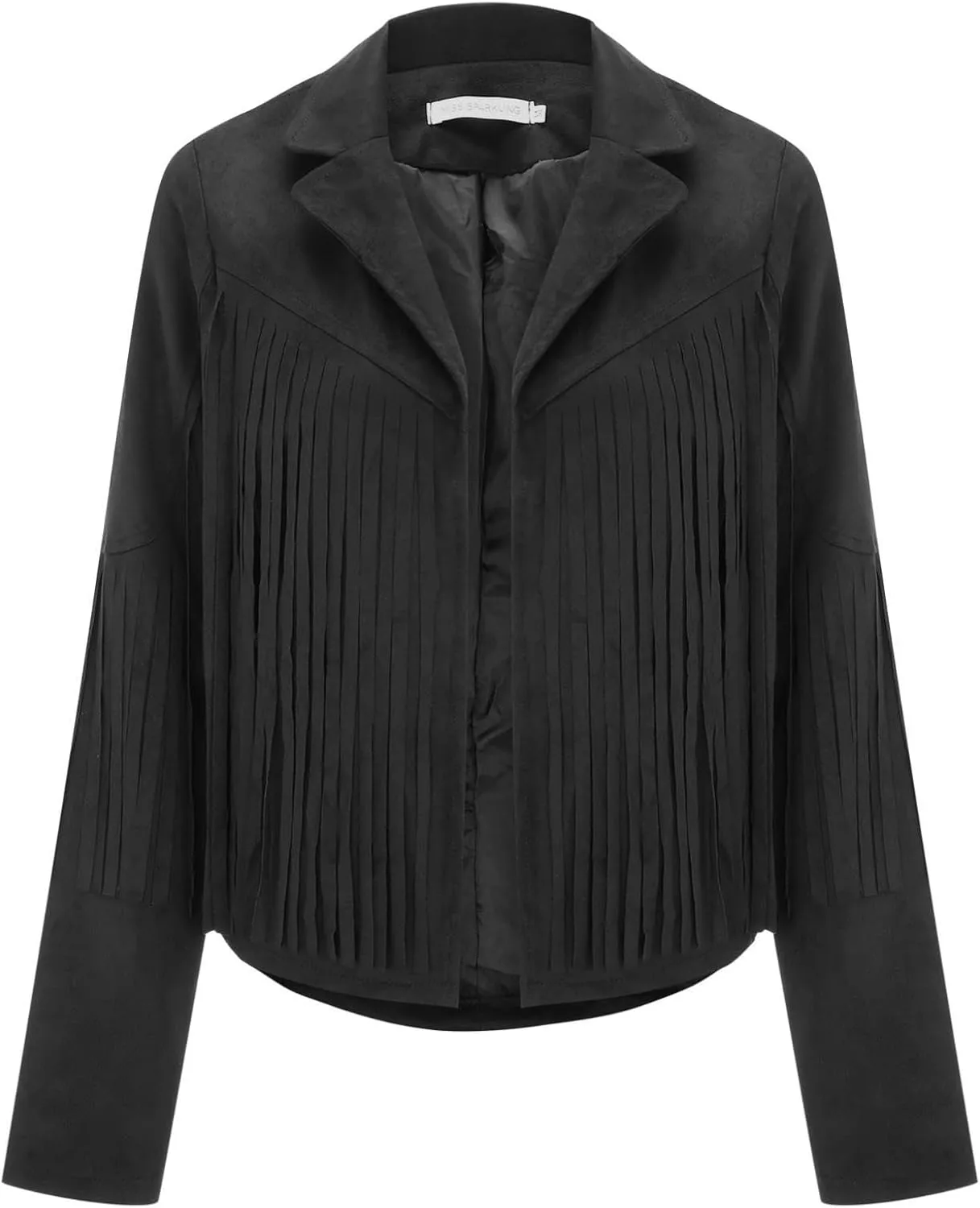 Womens Fringe Jackets Plus Size Faux Suede Coat Fashion Long Sleeve Cardigan Vintage Western Hippie Clothes