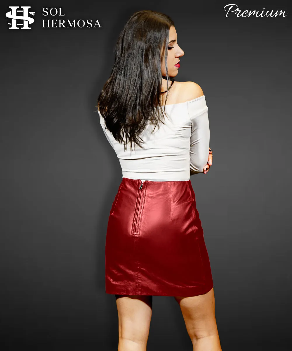 Women's Genuine Leather Skirt